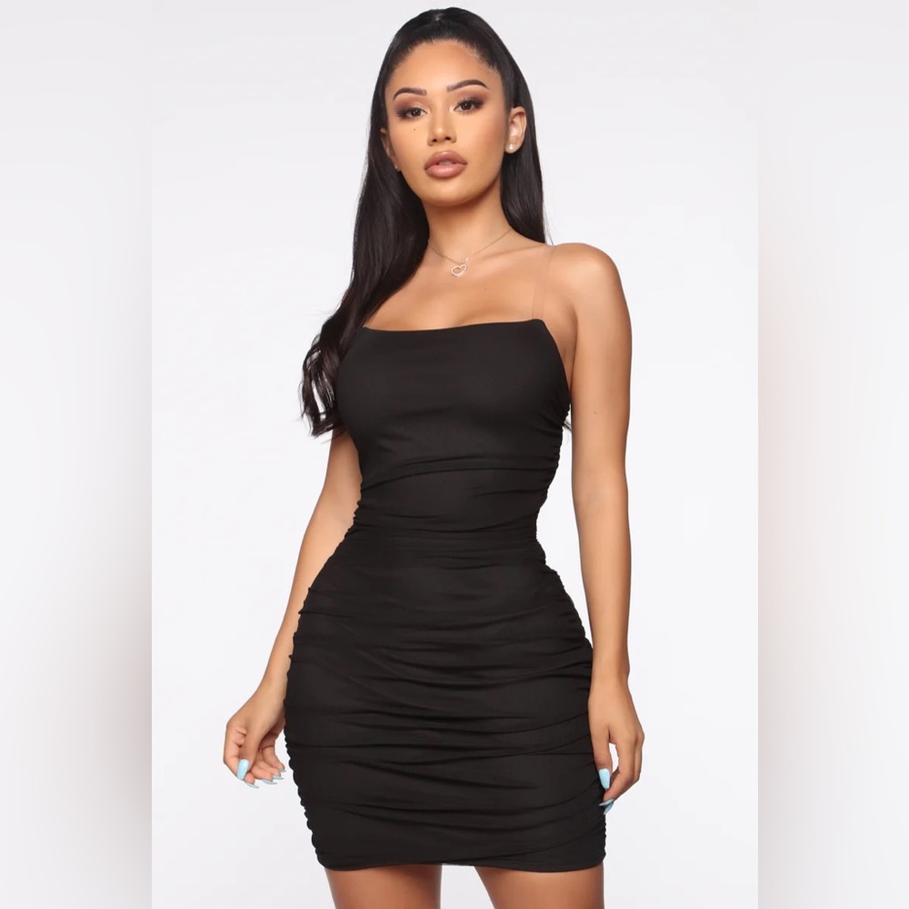 Fashion Nova Mesh Behavior Mini Dress - L